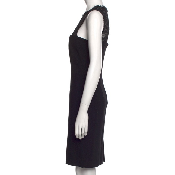 Emilio Pucci Sheath Dress Black Lace Embellishment Sleeveless Exposed Zip Back 6 - Picture 2 of 10